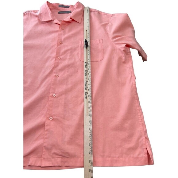 Daniel Cremieux Collection XL Short Sleeve Salmon Button Down Shirt Summer Beach - Picture 5 of 8